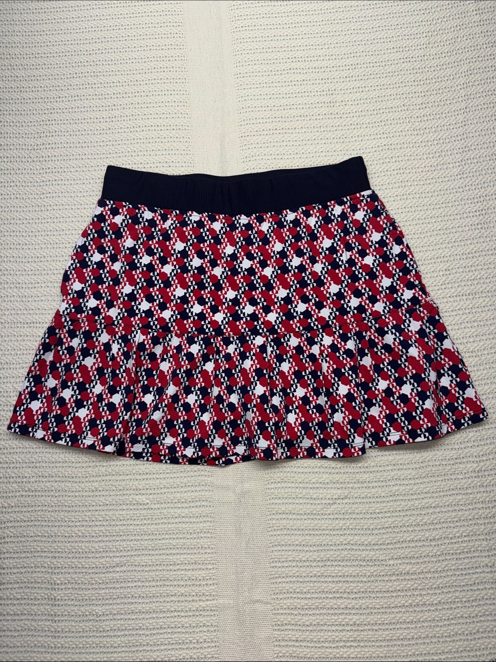 Sport Haley Red, Navy & White Patterned Skater Skirt